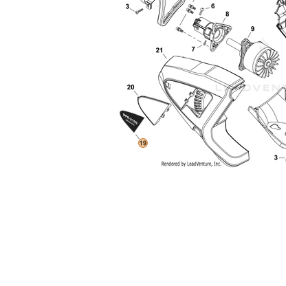 ECHO part X503016650 — IPL diagram snippet (6x zoom, amber highlight)