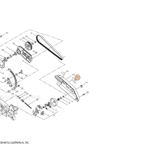 Echo part X504004550 — IPL diagram snippet (6x zoom, amber highlight)