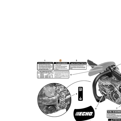 ECHO part X505000450 — IPL diagram snippet (6x zoom, amber highlight)