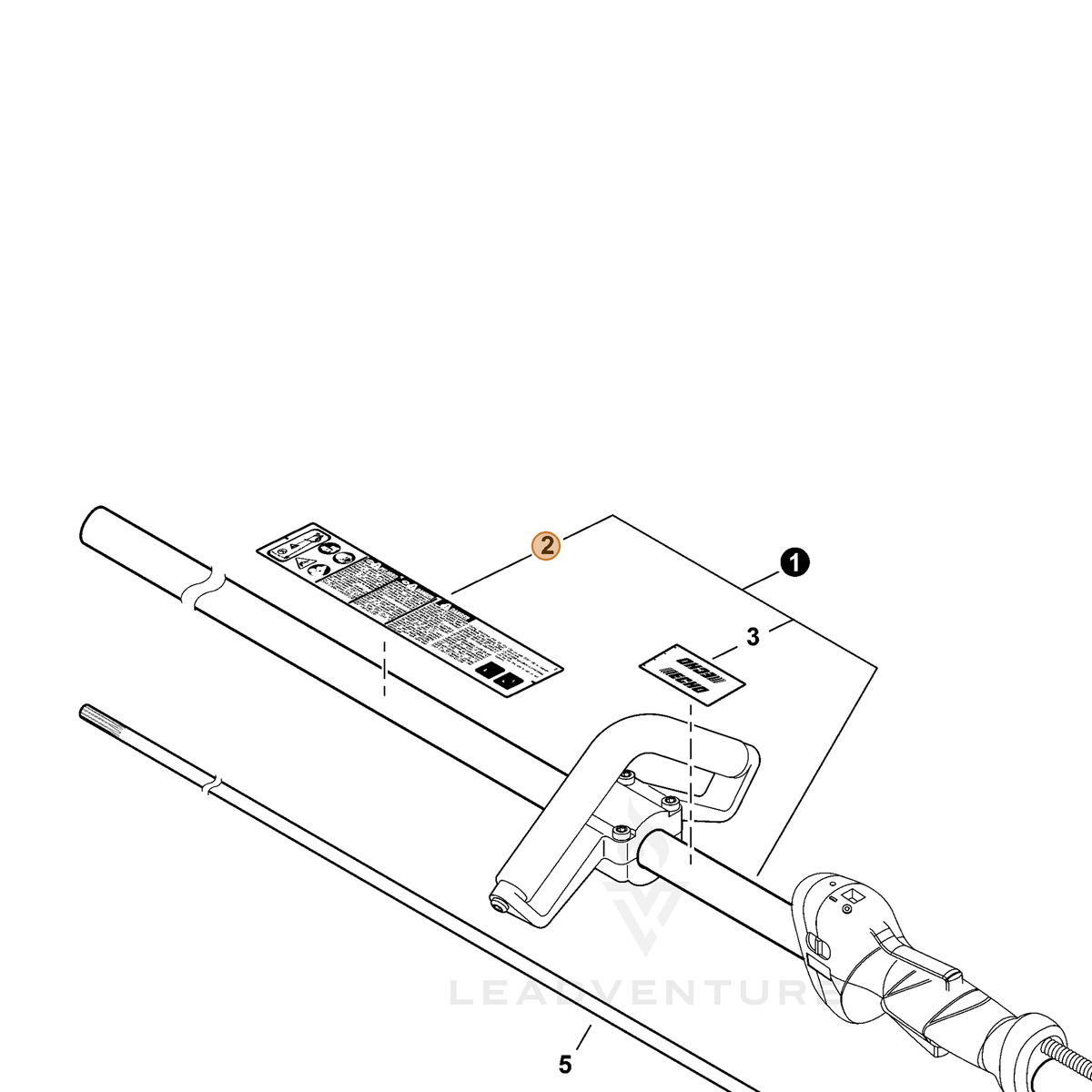 ECHO part X505007770 — IPL diagram snippet (6x zoom, amber highlight)