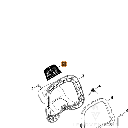 ECHO part X505008650 — IPL diagram snippet (6x zoom, amber highlight)
