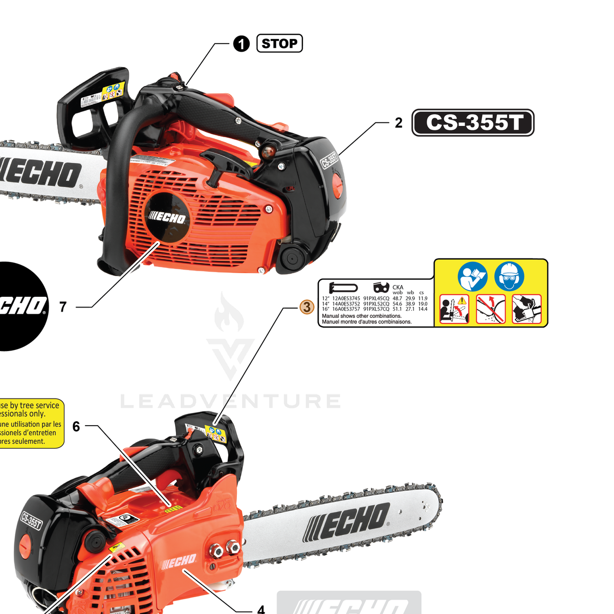 ECHO part X505009430 — IPL diagram snippet (6x zoom, amber highlight)