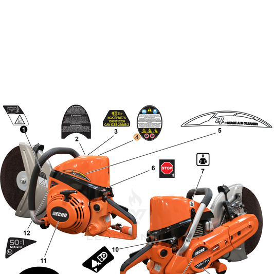 Echo part X505010431 — IPL diagram snippet (6x zoom, amber highlight)