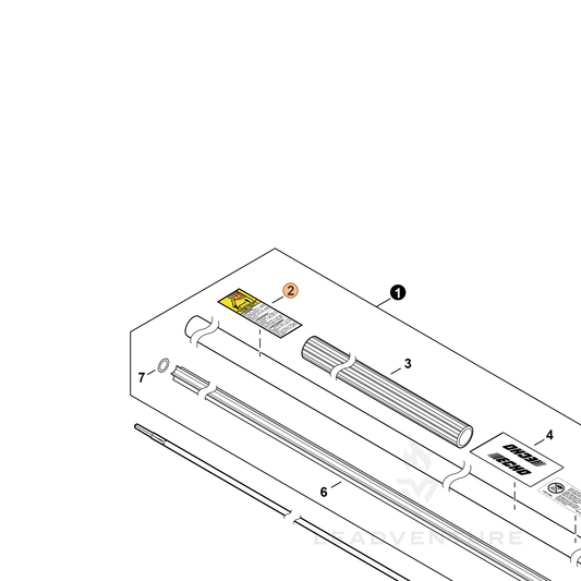 Echo part X505012110 — IPL diagram snippet (6x zoom, amber highlight)