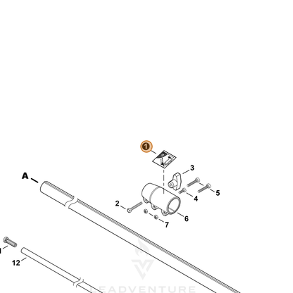 ECHO part X505012130 — IPL diagram snippet (6x zoom, amber highlight)