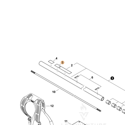 Echo part X508000320 — IPL diagram snippet (6x zoom, amber highlight)