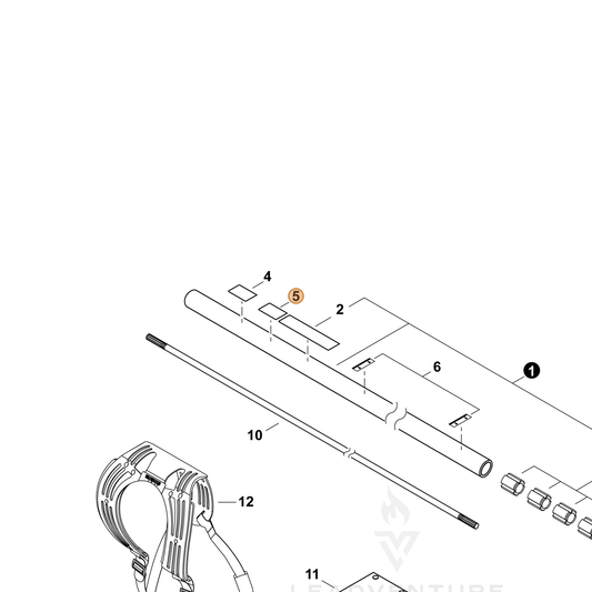Echo part X508000320 — IPL diagram snippet (6x zoom, amber highlight)