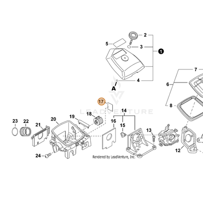 ECHO part X524000690 — IPL diagram snippet (6x zoom, amber highlight)