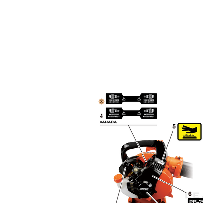 ECHO part X532000671 — IPL diagram snippet (6x zoom, amber highlight)