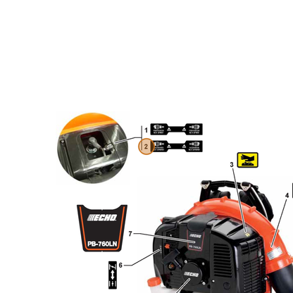 ECHO part X532003500 — IPL diagram snippet (6x zoom, amber highlight)