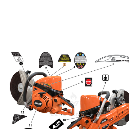 ECHO part X532005000 — IPL diagram snippet (6x zoom, amber highlight)