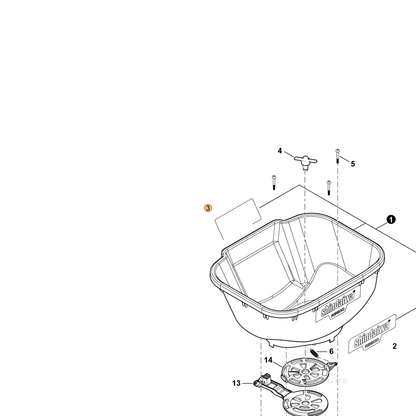 Echo part X532005950 — IPL diagram snippet (6x zoom, amber highlight)
