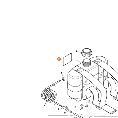 ECHO part X547000410 — IPL diagram snippet (6x zoom, amber highlight)