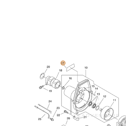 ECHO part X547000480 — IPL diagram snippet (6x zoom, amber highlight)