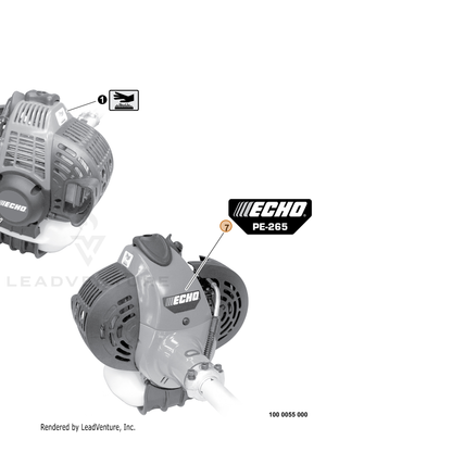 ECHO part X547000620 — IPL diagram snippet (6x zoom, amber highlight)