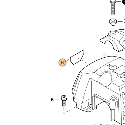 ECHO part X547001040 — IPL diagram snippet (6x zoom, amber highlight)