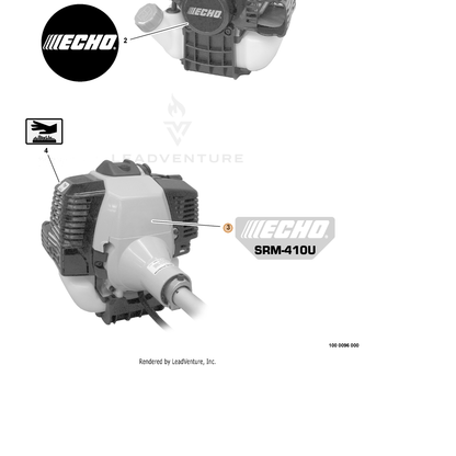 ECHO part X547001450 — IPL diagram snippet (6x zoom, amber highlight)