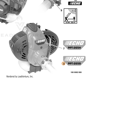 ECHO part X547001860 — IPL diagram snippet (6x zoom, amber highlight)