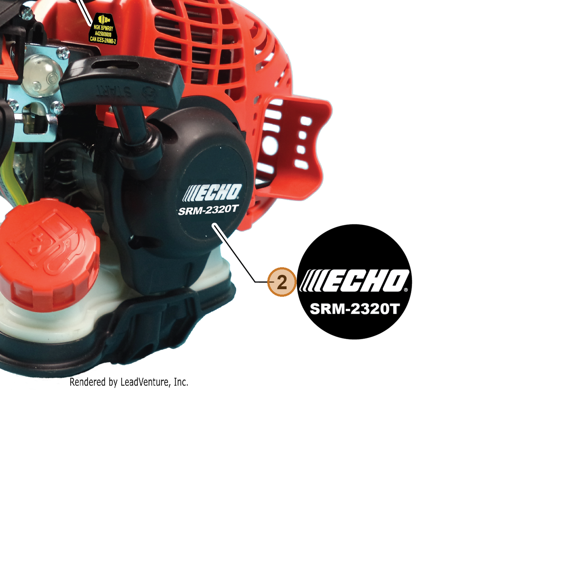 ECHO part X548000170 — IPL diagram snippet (6x zoom, amber highlight)