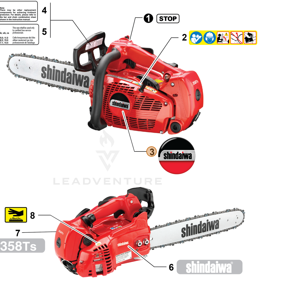 ECHO part X562000220 — IPL diagram snippet (6x zoom, amber highlight)