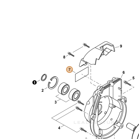 Echo part X562001720 — IPL diagram snippet (6x zoom, amber highlight)