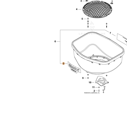 Echo part X562002130 — IPL diagram snippet (6x zoom, amber highlight)
