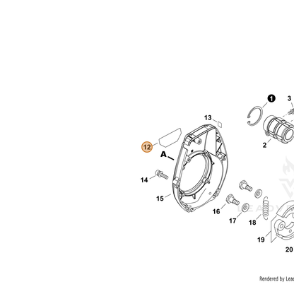 Echo part X562002220 — IPL diagram snippet (6x zoom, amber highlight)