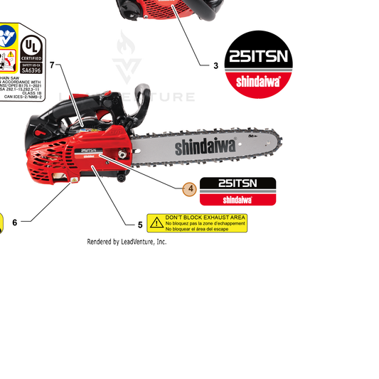 Echo part X562002430 — IPL diagram snippet (6x zoom, amber highlight)