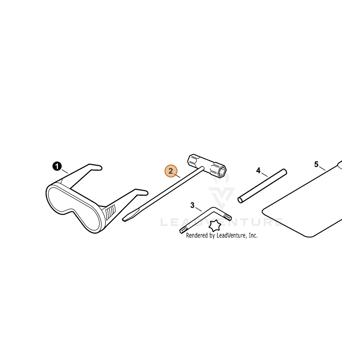 ECHO part X602000020 — IPL diagram snippet (6x zoom, amber highlight)