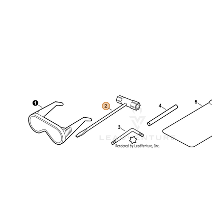 ECHO part X602000020 — IPL diagram snippet (6x zoom, amber highlight)