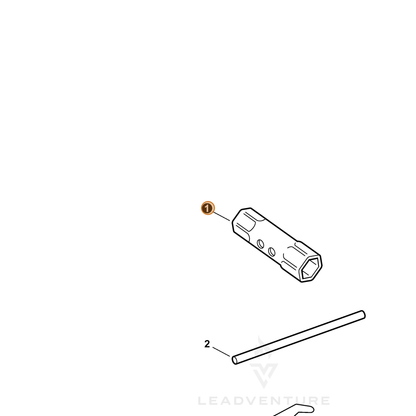 ECHO part X602000031 — IPL diagram snippet (6x zoom, amber highlight)