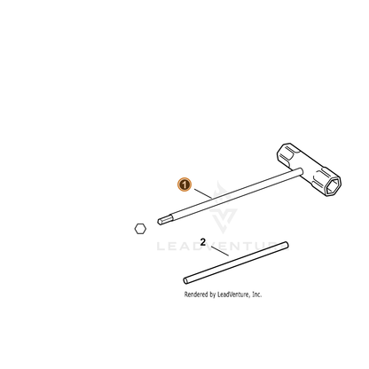 ECHO part X602000410 — IPL diagram snippet (6x zoom, amber highlight)