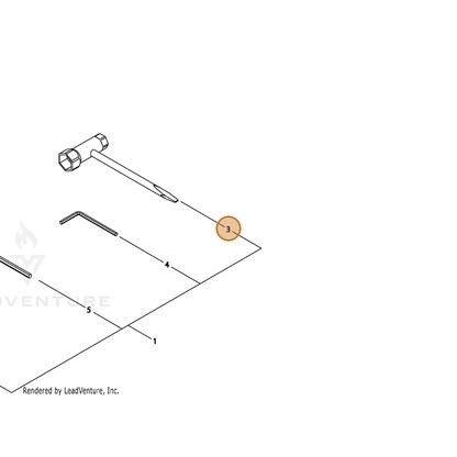 ECHO part X605000100 — IPL diagram snippet (6x zoom, amber highlight)