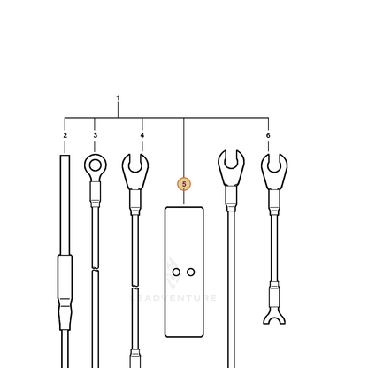 ECHO part X707000020 — IPL diagram snippet (6x zoom, amber highlight)