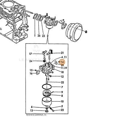 ECHO part Y16012056670 — IPL diagram snippet (6x zoom, amber highlight)