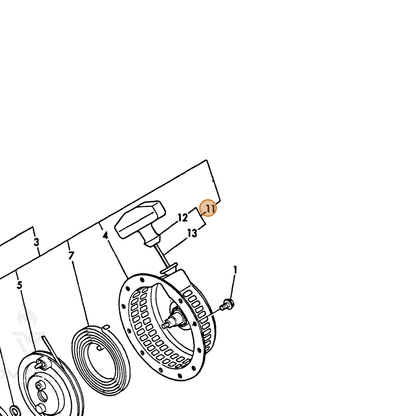ECHO part Y16026076610 — IPL diagram snippet (6x zoom, amber highlight)