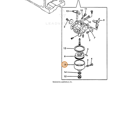 ECHO part Y16051056640 — IPL diagram snippet (6x zoom, amber highlight)