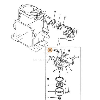 ECHO part Y16051056770 — IPL diagram snippet (6x zoom, amber highlight)