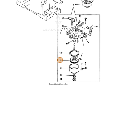 ECHO part Y16054056620 — IPL diagram snippet (6x zoom, amber highlight)