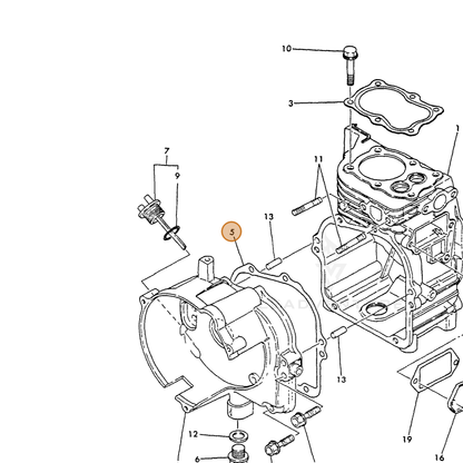ECHO part Y16056001410 — IPL diagram snippet (6x zoom, amber highlight)