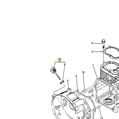 ECHO part Y16056001740 — IPL diagram snippet (6x zoom, amber highlight)