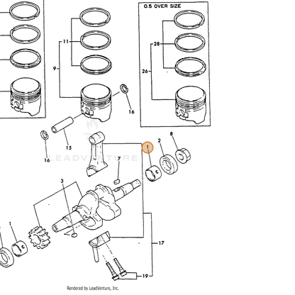 ECHO part Y16056002100 — IPL diagram snippet (6x zoom, amber highlight)