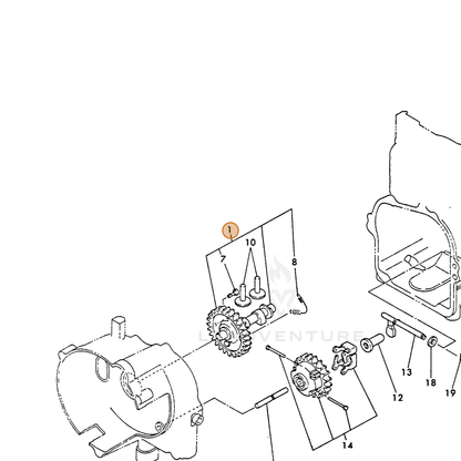 ECHO part Y16056414100 — IPL diagram snippet (6x zoom, amber highlight)