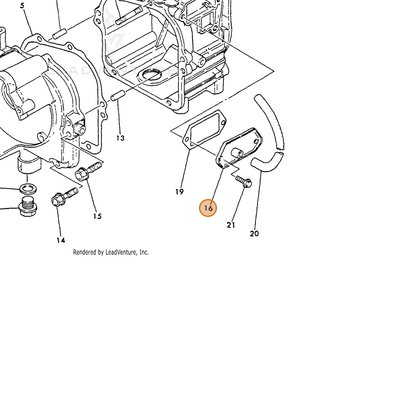 ECHO part Y16056703010 — IPL diagram snippet (6x zoom, amber highlight)
