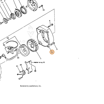ECHO part Y16056745110 — IPL diagram snippet (6x zoom, amber highlight)