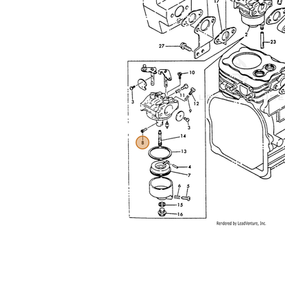 ECHO part Y16056756650 — IPL diagram snippet (6x zoom, amber highlight)