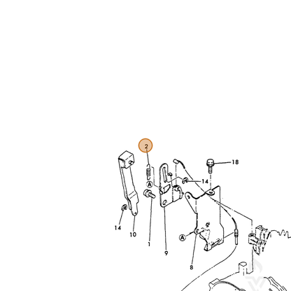 ECHO part Y16056766020 — IPL diagram snippet (6x zoom, amber highlight)