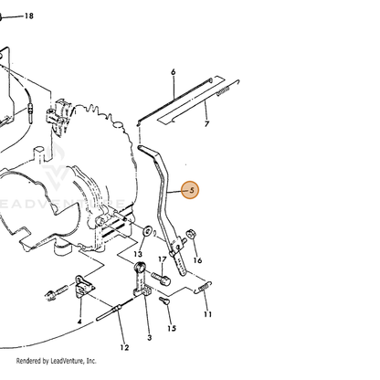 ECHO part Y16056766150 — IPL diagram snippet (6x zoom, amber highlight)
