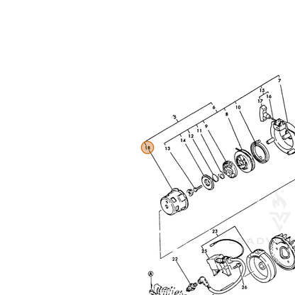 ECHO part Y16056776590 — IPL diagram snippet (6x zoom, amber highlight)