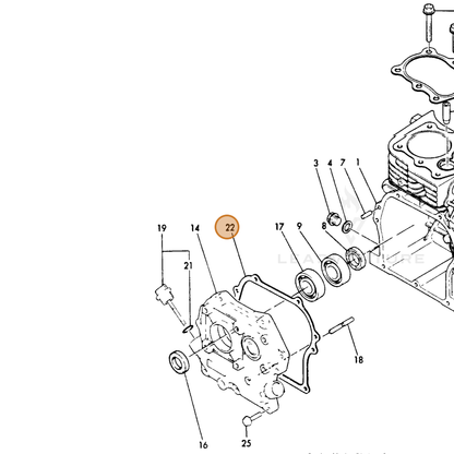ECHO part Y16061001410 — IPL diagram snippet (6x zoom, amber highlight)